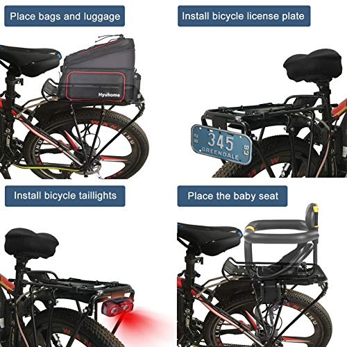 Homa Rear Seat Trunk Bag Waterproof Multi Function Bicycle Panniers Bike Rear Bag Carrying Luggage Package Rack Panniers with Rainproof Cover